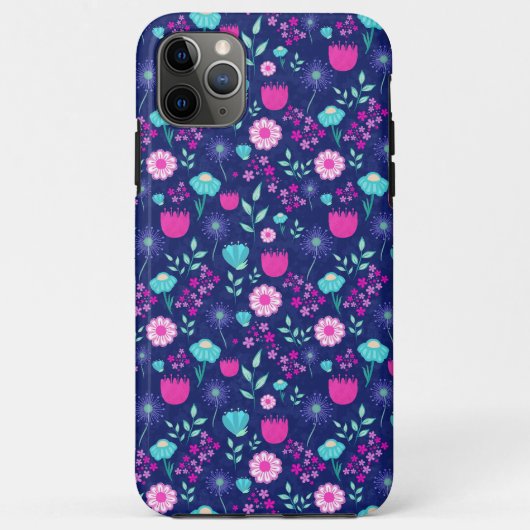 かわいい花柄の背景 Case-Mate iPhoneケース (裏面)