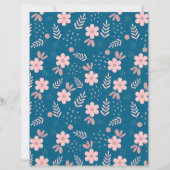 かわいい花柄スクラップブック用紙 (正面)