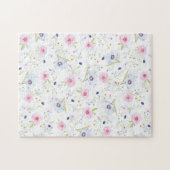 かわいい花柄パターン ジグソーパズル (横)