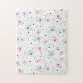 かわいい花柄パターン ジグソーパズル (縦)