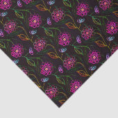 かわいい花柄 シック エレガント おしゃれ ピンク ブラック 薄葉紙 (詳細)