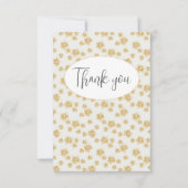 かわいい花柄 シンプル フラット お礼のカード サンキューカード (正面)