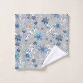 かわいい花柄、花、花柄 バスタオルセット (ウォッシュタオル)