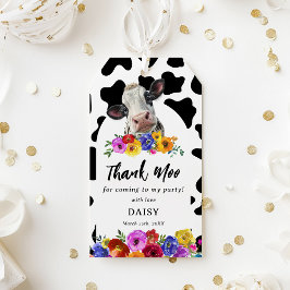 かわいい花柄「Holy Cow」サンキュー・ムー 誕生日プレゼント ギフトタグ
