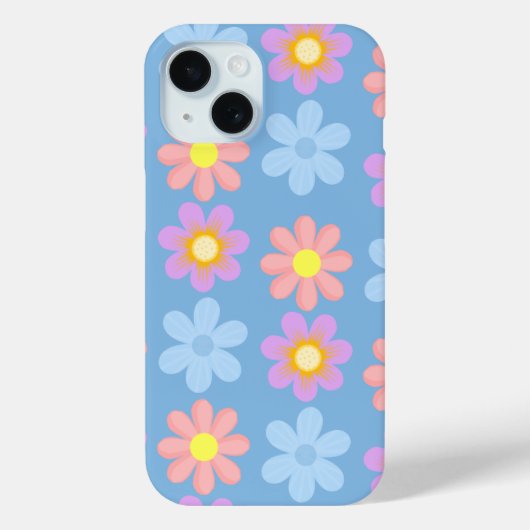 かわいい花柄iPhone 15ケース Case-Mate iPhoneケース (裏面)