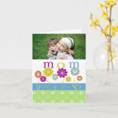 かわいい花母の日の写真カード カード (黄色い花)