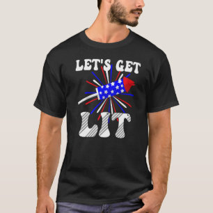 かわいい花火に火をつけよう7月4日 Tシャツ
