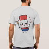 かわいい花火の4th July Tシャツ (裏面)