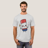 かわいい花火の4th July Tシャツ (正面フル)
