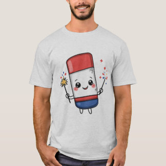 かわいい花火の4th July Tシャツ