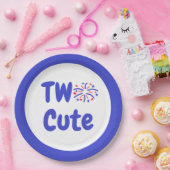 かわいい花火2歳の誕生日 ペーパープレート (パーティー)