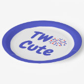 かわいい花火2歳の誕生日 ペーパープレート (アングル)