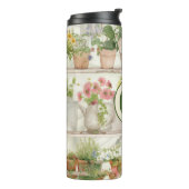 かわいい花瓶ガーデンプラントウォーターカラーモノグラム タンブラー (回転左)