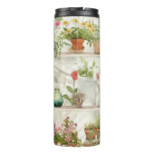 かわいい花瓶ガーデンプラントウォーターカラーモノグラム タンブラー (裏面)