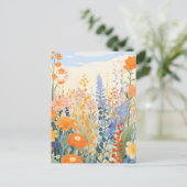 かわいい花畑 ポストカード (スタンド正面)