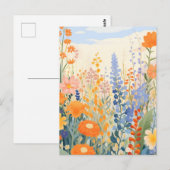 かわいい花畑 ポストカード (正面/裏面)