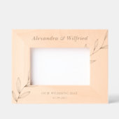 かわいい花結婚の木カスタムの写真枠 レーザー彫刻フレーム (正面)