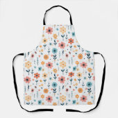 かわいい花花柄 エプロン (正面)
