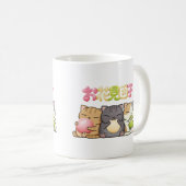 かわいい花見だんご猫トリオ コーヒーマグカップ (正面右)