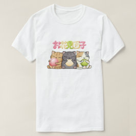 かわいい花見だんご猫トリオ Tシャツ