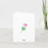 かわいい花見団子ハッピーバースデー カード (裏面)