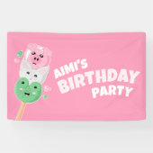 かわいい花見団子バースデーパーティー 横断幕 (横)