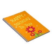 かわいい花誕生日ギフトノート ノートブック (右側)