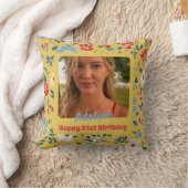 かわいい花21歳女へのフォトギフト クッション (ブランケット)