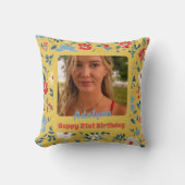 かわいい花21歳女へのフォトギフト クッション (正面)