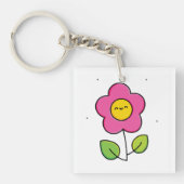 かわいい花 キーホルダー (正面)
