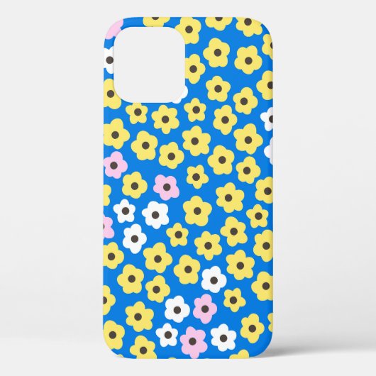 かわいい花:シームレスな漫画のパターン。 Case-Mate iPhoneケース (裏面)