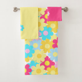 かわいい花 バスタオルセット