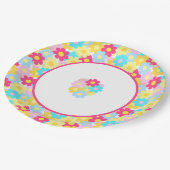 かわいい花 ペーパープレート (アングル)