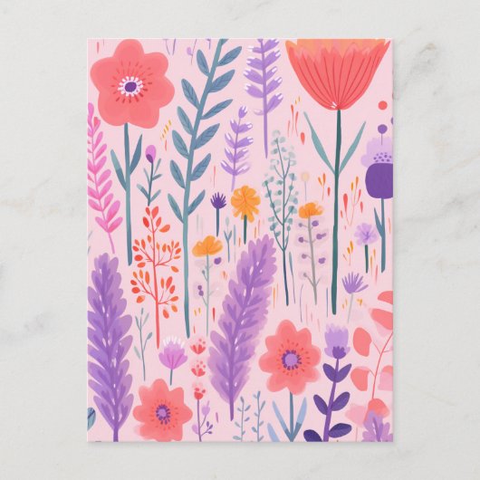 かわいい花 ポストカード (正面)