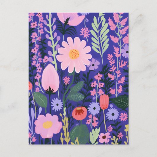 かわいい花 ポストカード (正面)