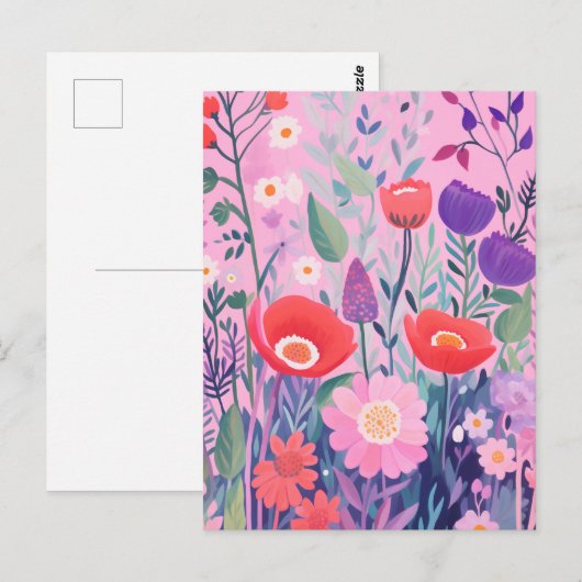 かわいい花 ポストカード (正面/裏面)