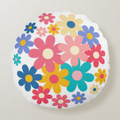 かわいい花 ラウンドクッション (正面)