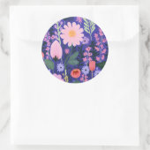 かわいい花 ラウンドシール (バッグ)