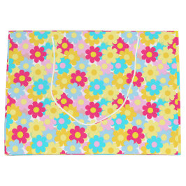 かわいい花 ラージペーパーバッグ