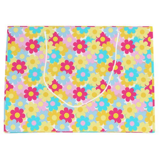 かわいい花 ラージペーパーバッグ (正面)