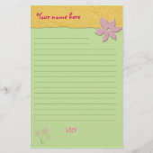 かわいい花 便箋 (正面)