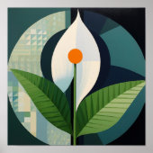 かわいい花 – 花屋の花束 – Peace ミニマル Lily ポスター (正面)