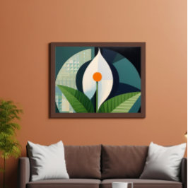 かわいい花 – 花屋の花束 – Peace ミニマル Lily ポスター