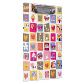 かわいい花、鳥、ハートはパターンを平方します クリップボード (右)