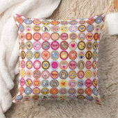 かわいい花、鳥、ハートパターン クッション (ブランケット)