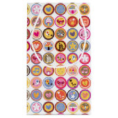 かわいい花、鳥、ハートパターン スモールペーパーバッグ (裏面)