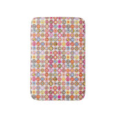 かわいい花、鳥、ハートパターン バスマット (正面縦)