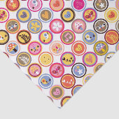 かわいい花、鳥、ハートパターン 薄葉紙 (詳細)