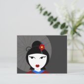 かわいい芸者 ポストカード (スタンド正面)