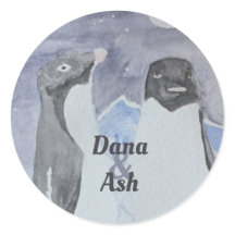 かわいい芸術的ペンギンのカップル